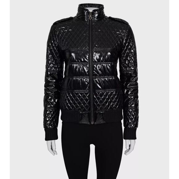 Chanel Fall 2011 Black Polyurethane Fitted Jacket FR40 - Picture 1 of 6